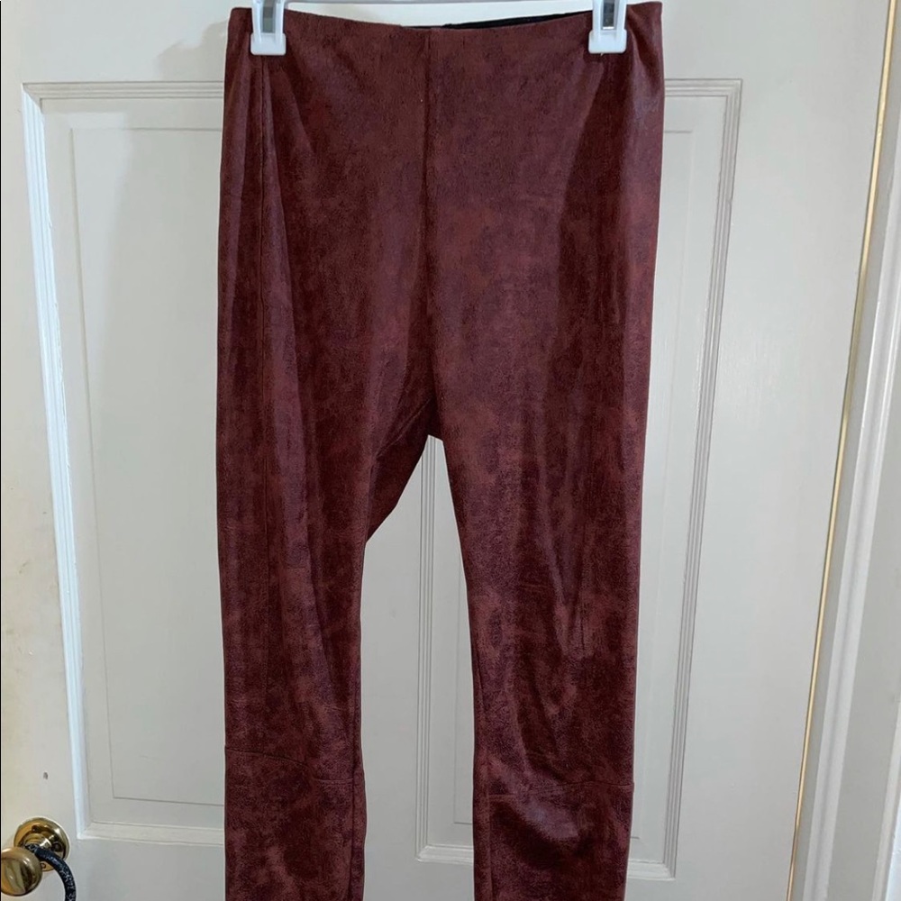 Red Snake faux leather leggings!